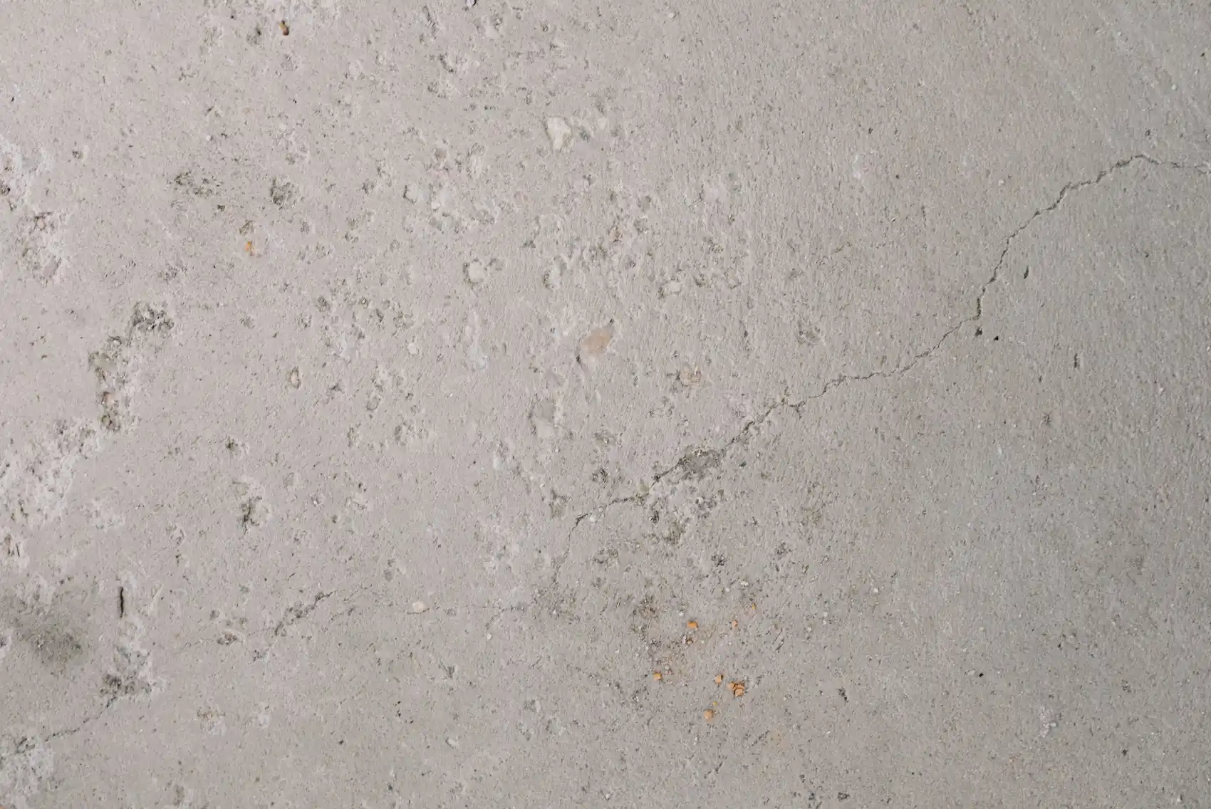 Close-up of a crack in a concrete slab